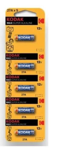 Imagem de Bateria 27A - 12V Kodak Cartela c/ 5 unid